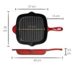 Grillpfanne Cook & Grill Schwarz - Naturfaser - 31 x 5 x 1 cm