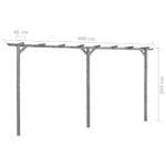 Garten-Pergola M627343 Grau - Holzwerkstoff - 400 x 205 x 40 cm