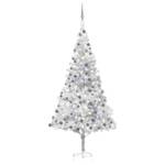 künstlicher Weihnachtsbaum 3009438-1 Grau - Silber - Weiß - 120 x 240 x 120 cm