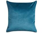 Coussin décoratif MONSTERA Bleu - Doré