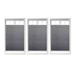 3 x Plissee Rollo grau 90x130 cm 90 x 130 cm