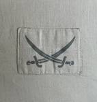 Bettwäsche "Leinen Look" mit Patch Grau - Textil - 135 x 1 x 200 cm