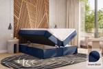 Boxspringbett ohne Kopfteil Simple Blau - Marineblau - Breite: 140 cm - H2