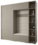 Garderobe Inova 2 Z10 Gold - Grau - Weiß - Gold