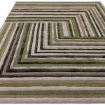 Tapis de salon moderne en laine NETO Vert - 160 x 230 cm