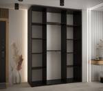 SCHWEBETÜRENSCHRANK LANKO 1 Schwarz - Weiß - 180 x 45 cm - 3 Türen