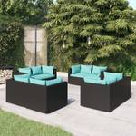 Garten-Lounge-Set (8-teilig) 3013631-8 Schwarz - Blau