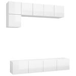 TV-Schrank 5er Set D103 Weiß - Holzwerkstoff - 30 x 30 x 60 cm