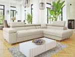 Ecksofa Torezio Premium Creme - Ecke davorstehend rechts