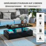 LED-Couchtisch Hochglanz Schwarz - Holzwerkstoff - 60 x 40 x 110 cm