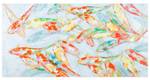 Tableau peint Nearly Transparent Bois massif - Textile - 140 x 70 x 4 cm
