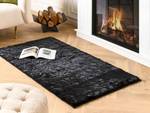 Tapis à poil long THATTA Noir - 80 x 150 cm