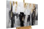 Acrylbild handgemalt Shooting Upwards Schwarz - Weiß - Massivholz - Textil - 120 x 80 x 4 cm