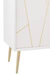 Commode design PIKA couleur blanc Blanc - Bois massif - 80 x 84 x 40 cm