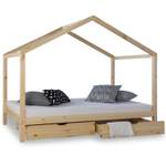 Lit cabane avec coffre de lit 2078 Marron