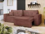 Sofa Karl Cord mit L-Funktion Altrosa