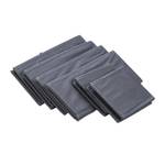 Lot de 6 boîtes pour tiroirs Gris - Papier - Textile - 28 x 12 x 28 cm