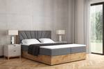 Boxspringbett LOLLY6 Grau - Breite: 149 cm - H4