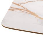 Set de table MDF effet marbre blanc 45x3 Blanc - En partie en bois massif - 35 x 1 x 45 cm