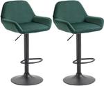 Tabouret de bar Braga Lot de 2 Vert foncé