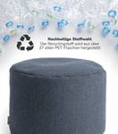 Pouf Hocker Sitzhocker Recycled Ø 60cm Nachtblau