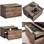 Waschtischschrank Oak 160cm mit 2 Becken Braun - Holzwerkstoff - 161 x 60 x 46 cm