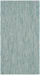 In & Outdoor Teppich Como Blau - Grau - 80 x 150 cm