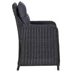 Garten-Essgruppe (7-teilig) 3005787-4 Schwarz - Grau - Metall - Polyrattan - Holzart/Dekor - 90 x 74 x 150 cm