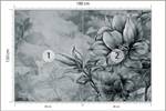 Fototapete BLUMEN Pflanzen Beton Vintage 180 x 120 x 120 cm