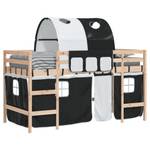 Kinderhochbett mit Tunnel D4779 Khaki - 90 x 190 cm