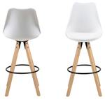 Chaises de bar Aledas I Verre blanc - Lot de 2