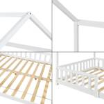 Kinderbett Hesel mit Matratze Weiß - 126 x 140 x 205 cm