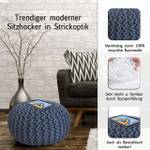 Pouf Sitzpouf Bodenkissen Puff Hocker Dunkelblau