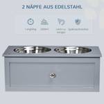 Hundenapf D08-036V00GY Grau - Metall - 30 x 24 x 60 cm