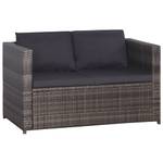 Sitzgruppe (3-teilig) 296228 Grau - Metall - Kunststoff - Polyrattan - 60 x 67 x 110 cm