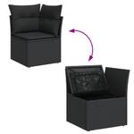 Gartensitzgruppe K2039(8-tlg) Schwarz - Massivholz - 69 x 62 x 62 cm