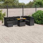 Gartensitzgruppe K6974(9-tlg) Schwarz - Massivholz - 69 x 62 x 62 cm