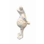 Statue grenouille multicolore H68 cm Blanc - Porcelaine - 32 x 68 x 30 cm