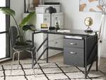 Bureau MORITON Noir - Bois manufacturé - 117 x 76 x 57 cm