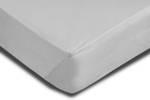 Spannbettlaken silber 180-200x200 Heavy Silber - Textil - 200 x 4 x 200 cm