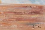 Acrylbild handgemalt New Sunrise of Life Blau - Pink - Massivholz - Textil - 120 x 60 x 4 cm