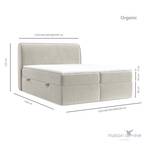 Boxspringbett Organic Beige - Breite: 160 cm