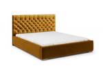 Polsterbett Doppelbett Mering Gold - Breite: 135 cm