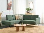 Ecksofa BREDA Schwarz - Dunkelgrün - Grün - 210 x 75 x 200 cm