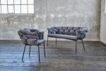 Chaise MONTY velvet Gris