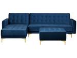 Modulsofa ABERDEEN 2-tlg Blau - Gold - Marineblau - Breite: 267 cm