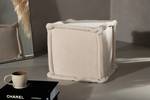 Pouf CASTINE P 1NOS Blanc - Textile - 43 x 38 x 43 cm