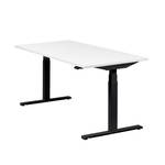 Höhenverstellbarer Tisch Easydesk Weiß - Breite: 160 cm - Schwarz