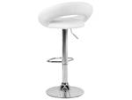 Tabouret de bar PEORIA Argenté - Blanc