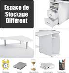 Bureau Informatique HW49511 Blanc